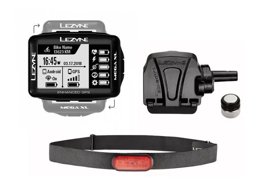 Lezyne Mega XL GPS Met SPD Candance + HR Censor