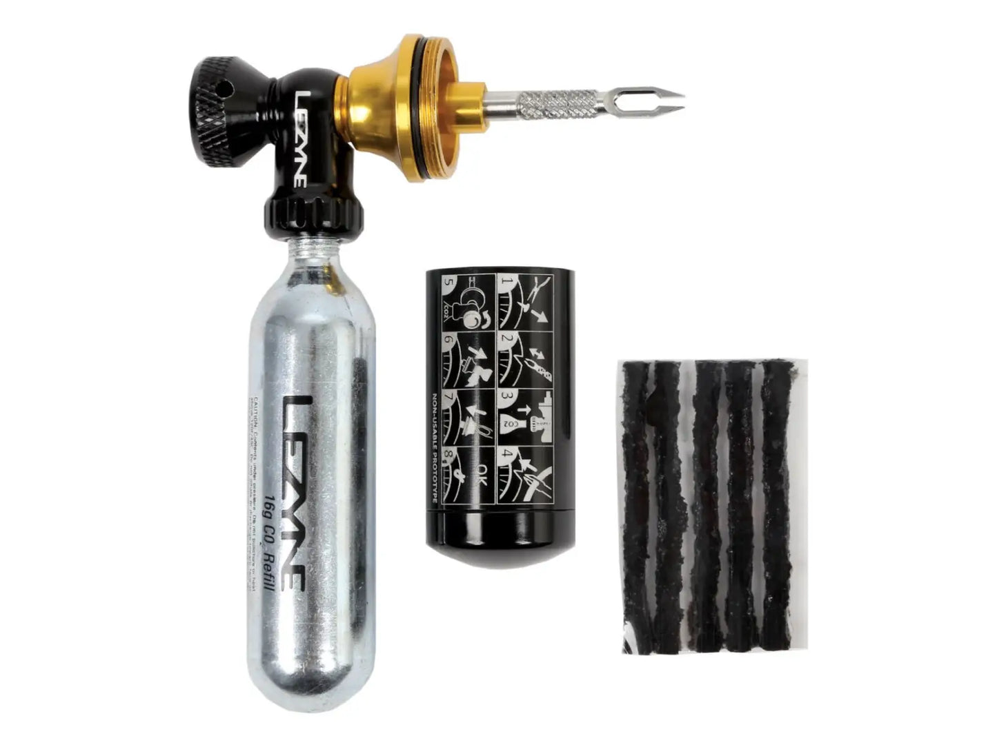 Lezyne Tubeless CO2 Blaster 2in1 Pump & Repair Set (OUTLET)