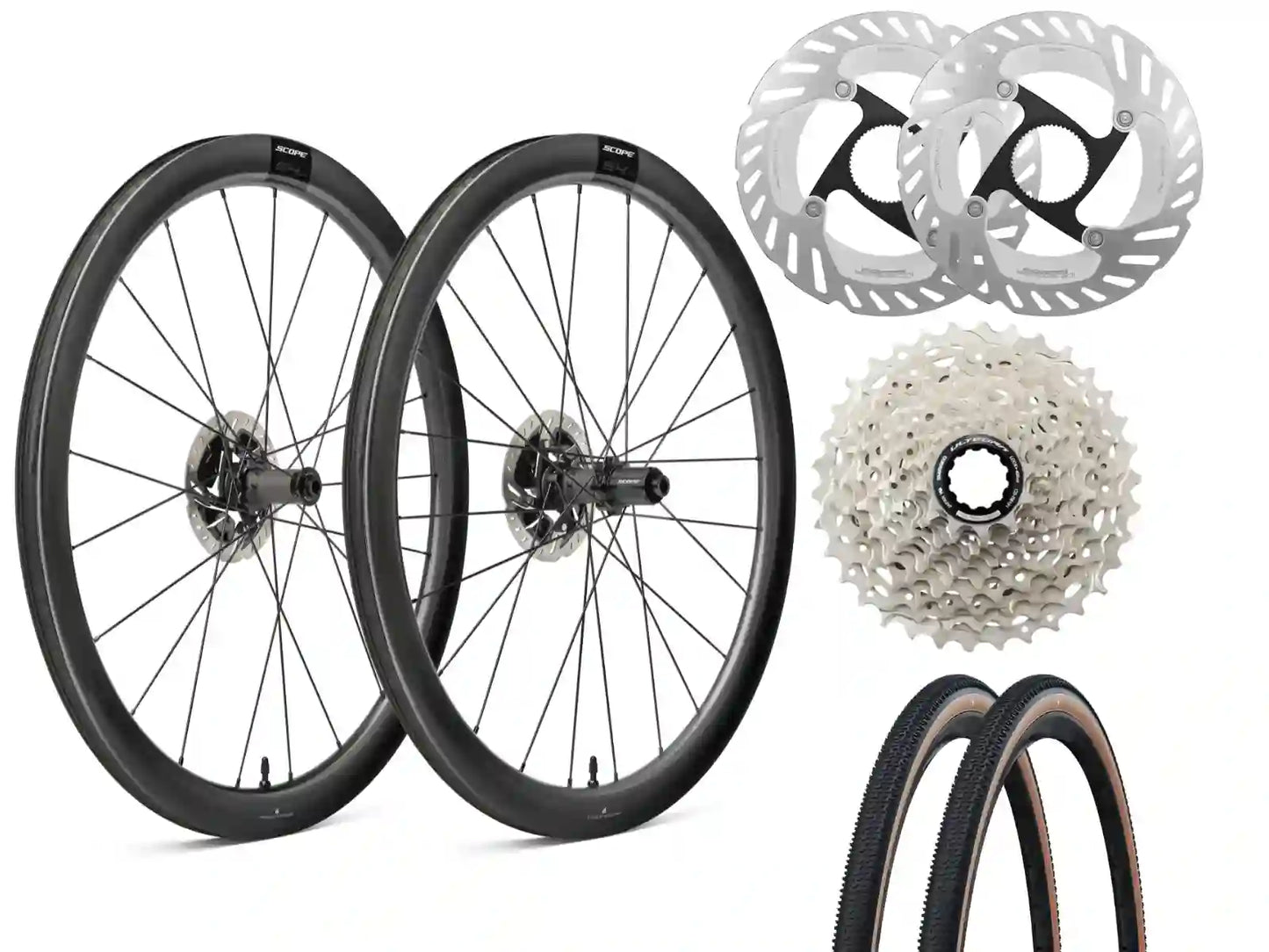 Scope S4.A Disc Carbon Gravel Wielset (volledig afgemonteerd)